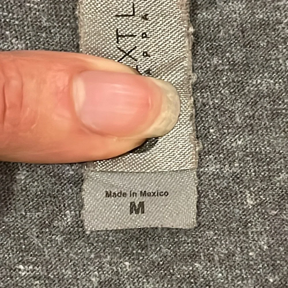 Next Level Apparel women’s yoga tank top. Grey with black and white message. M-L - Picture 4 of 9